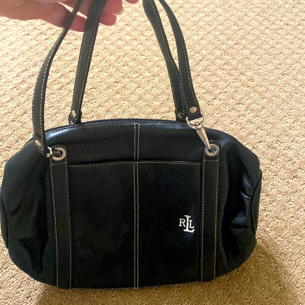 Black leather Ralph Lauren mini bag new